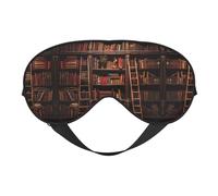 Ultra Soft Sleep Library Bookshelf Print Eye Mask Light Blocking for Deep Sleep Travel Home Use