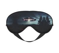 Ultra Soft Sleep UFO at Night Print Eye Mask Light Blocking for Deep Sleep Travel Home Use