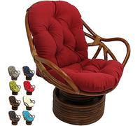 Ultra Soft Solid Swivel Rocker Chair Cushion Thicken Washable Outdoor Rocking Chair Cushions for Patio Furniture Red