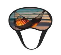 Ultra Soft Sunset Beach Hammock Blackout Sleep Mask-Adjustable Headband, Zero Light Leak, Perfect for Travel, Shift Work, Meditation