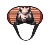 Ultra Soft The Silent Monkey Blackout Sleep Mask-Adjustable Headband, Zero Light Leak, Perfect for Travel, Shift Work, Meditation