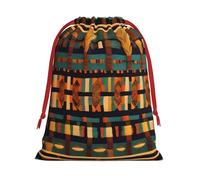 Ultra soft velvet fabric drawstring gifts Bag,Multipurpose African Classic Weave Print gift bags for Christmas