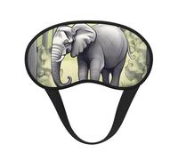 Ultra Soft Walking Elephant Blackout Sleep Mask-Adjustable Headband, Zero Light Leak, Perfect for Travel, Shift Work, Meditation