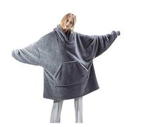 Ultra Soft Warm Cosy Oversized Plush Sweatshirt Winter Warm House Coat Blanket Hoodie Dressing Gown Loungewear Bathrobe Casual Outfits One Size Suitable For Everyone,Grey,One size