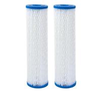 Ultra Soft Water 2 Pack Pleated Sediment Filters 10"" x 2.5"" Regular Diameter, Drinking Water Filter Cartridges, Private Water Supplies, Bore Holes & UV (20 Micron)