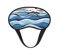 Ultra Soft Waves Lapping at The Rocks Blackout Sleep Mask-Adjustable Headband, Zero Light Leak, Perfect for Travel, Shift Work, Meditation