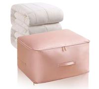 Ultra Space Saving Self Compression Organizer, 2024 Upgrade Space Saving Self Compression Organizer for Comforters Compression Duvet Storage Bag Large Capacity Organizer Bag (Pink, L52*42 * 30)