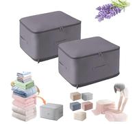Ultra Space Saving Self Compression Organizer, Compression Packing Cubes, Expandable Packing Organizers, Heavy Duty Moving Bags, Storage Tote For Space Saving, Comforters Clothes (L,dark grey-2pcs)