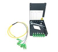 Ultra Spec Cables 12 Port Wall Mount Fiber Enclosure with Splicing Module Singlemode Duplex LC-APC Kit (Includes a 1 Meter 12 Strand LC-APC Pigtail and 6 Port Duplex LGX Loaded Panel