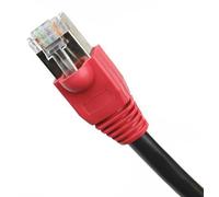 Ultra Spec Cables 200FT (60M) Cat5e Direct Burial Waterproof RJ45 Network RJ45 Patch Cable CMXT Fully Tested Connectors Installed! - Black with Red Boot