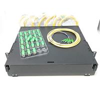 Ultra Spec Cables 2U 48 Port 19" Rack Mount Fiber Enclosure Singlemode LC-APC Kit (Includes 8 x 3 Meter 12 Strand LC-APC Pigtails and 48 x LC-APC Adapters)