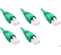 Ultra Spec Cables Pack of 5 - Green 1FT Cat6 Ethernet Network Cable LAN Internet Patch Cord RJ45 Gigabit