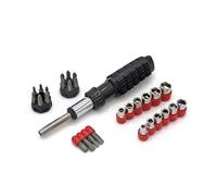 Ultra Steel 34PC Reversible Ratchet Wrench Driver Set with Bits and Sockets, CR-V Steel, Cushion Handle, Metric and SAE