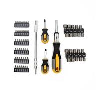 Ultra Steel 66-Piece Ratchet Screwdriver Set with Bits and Nut Driver, Chrome Vanadium Steel, Multi-Color