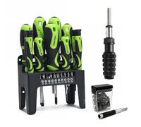 Ultra Steel 81 Piece Tool Set with Magnetic Driver Bits, Reversible Ratchet Screwdriver, Carbon Steel Socket Set, PH2 S1 S2 S3 Star T20 Bits, 5-9mm and 1/4-1/2 Inch Sockets