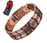 Ultra Strength Magnetic Copper Bracelet for Men, Adjustable Lightweight Copper Link Bracelet with Removal Tool (1 PCS)
