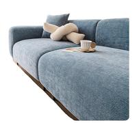 Ultra Stretch Dusty Blue Chenille Sofa Cover - Full Furniture Protector Anti Scratch Cat Guard 2 Seater Couch Slipcover Elegant Home Décor Durable & Machine Washable