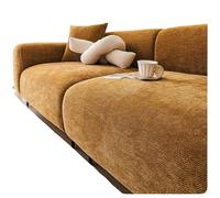 Ultra-Stretch Vinta Dus Blue Chenille Sofa Cover - Full Fur Protector, Cat Scratch-Resint, 3-Seater Couch Slipcover, Brown, Elastic Fit