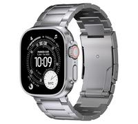 Ultra Supply Co. 49mm Titanium Band Compatible with Apple Watch Ultra 2 & 1 - Adjustable Link Metal Bracelet, Fold-Over Clasp, Waterproof, One Size Fits All, Durable, Lightweight - Titanium