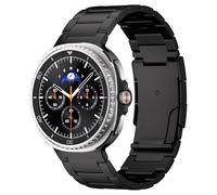 Ultra Supply Co. Titanium Band Compatible with Samsung Galaxy Watch 8 Classic 46mm 44mm 40mm - Metal Strap with Folding Buckle and Scratch-Proof DLC Coating, Waterproof, One Size Fits All (Black, 26