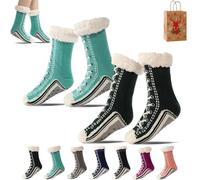 Ultra-thick Cashmere Slipper Home Socks, Cashmere Socks for Women, Soft Fuzzy Winter Non Slip Slipper Socks