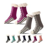 Ultra-thick Cashmere Slipper Home Socks, Cashmere Socks for Women, Soft Fuzzy Winter Non Slip Slipper Socks
