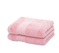 Ultra Thick & Soft Cotton Hand Towels ( Pink, 2-Pack, 14" x 29") - Multipurpose Hand Towels for Bath, Hand, Face, Gym and Spa