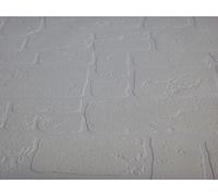 Paintable Brick Slate 3D Effect Wallpaper Blown Textured Vinyl White AS Creation