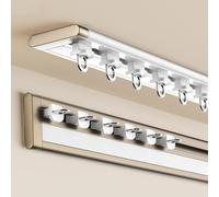 Ultra-Thin 10.8FT Aluminum Sliding Ceiling Track System - Versatile Room Divider & Wall Mount - White Finish for Home Decor & Space Optimization Solutions