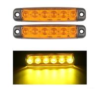 Ultra-Thin 6LED Side Light Bar 20W Bright(Yellow) | 6 for smd LEDs, 120 lumen output, IP67 waterproof, shock for proof, dust resistant design