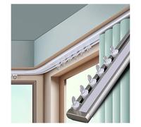 Ultra Thin 6mm Aluminum Alloy Curtain Track System Ceiling Mount Bracket for Room Partitioning 2.7M/8.9FT Grey Ideal for Home & Office Privacy Solutions