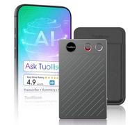 Ultra-Thin AI Voice Recorder with APP Control Support Unlimited Transcribe & Summarize, AI Note Taker with DSP Noise Cancellation,AI Recording Device for Meetings, Interviews, Lectures, Calls, Grey