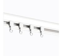 Ultra-Thin Aluminium Alloy No-Drill Ceiling Curtain Track - Room Divider Rail System for Shower & Inward Opening Windows (5.2′/160cm) - Easy Installation Modern Design