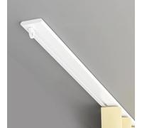 Ultra-Thin Aluminium Curtain Track Slim Ceiling Mounted Curtain Rail Single | 5.8mm Invisible Metal Rail for Room Divider Window RV, Curtain Pole for Shower, Silent Gliders Kit(115cm/3.77ft)