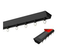 Ultra Thin Aluminum Alloy Adhesive Curtain Track System Adjustable 70 500cm Curtain Rod for Living Room Bedroom Room Divider Easy Install Black 3.9m/12.8ft