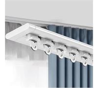Ultra-Thin Aluminum Ceiling Curtain Track Adjustable 1.1m-6m Sliding Rail for Curtains Room Divider Wall Mount Perfect for Home Décor and Space Management