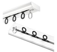 Ultra-Thin Aluminum Ceiling Curtain Track Set, 15.1ft Sliding Rail with Silent Pulley, Room Divider for Living Room & Hospital