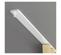 Ultra-Thin Aluminum Ceiling Mounted Track Rail 7.8ft Room Divider for Shower & Window Silent Gliders Invisible Installation Adjustable for RV & Home Use