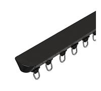 Ultra-Thin Aluminum Curtain Track for Room Dividers Ceiling-Mounted with Rollers & End Caps V-Shaped for Inner Opening Adjustable 1-4m Perfect for Home Decor