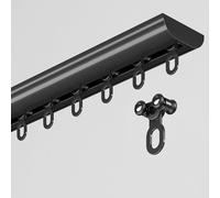 Ultra-Thin Aluminum Curtain Tracks, 1.6M Ceiling Mount Rail System, Single Track for Living Room & Bedroom, Versatile Room Divider - White & Black Options