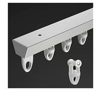 Ultra-Thin Ceiling Curtain Track for Room Dividers - Seamless Sliding Rod in White Champagne Aluminum Alloy for Shower, Balcony & Closet - Commercial Quality Closet Rod