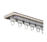 Ultra-Thin Ceiling Curtain Track - Invisible Rail for Living Room, Bedroom, Room Divider, Easy Installation, 130cm/4.2ft, Champagne Color, Modern Home Decor
