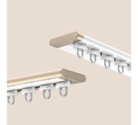 Ultra-Thin Ceiling Curtain Track Set - Adjustable Metal Room Divider Rod for Smooth, Quiet Operation - Perfect for Home & Office Use