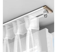 Ultra-Thin Ceiling Curtain Track System, Heavy Duty 3.3ft - 19.7ft Adjustable Curtain Rails for Room Divider, Perfect for Home & Office Use, 2.3m (7.5ft) Length