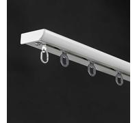 Ultra-Thin Ceiling Curtain Tracks Aluminum Single Curtain Track Ceiling Mounted Rail Room Divider for Living Room/Bedroom(White,2.9m/9.5ft)