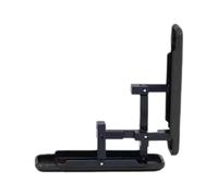 Ultra Thin Cell Phone Holder, W Shaped Folding, Adjustable Sticky Phone Stand, Aluminum Alloy Material, Universal Protable Vertical and Horizontal Stand (Black)