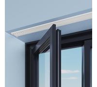 Ultra-Thin Curtain Rod System Double Aluminum Alloy Tracks Ceiling-Mounted Sliding Rails for Home RV Privacy Zones - Elegant Seamless Curtain Rods
