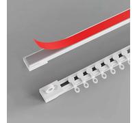 Ultra Thin Curtain Rod Wall Mounted Track for Curtains Self Adhesive Room Divider No Drill Shower Curtain Rail for Camper & Balconies (13.12ft/400cm)