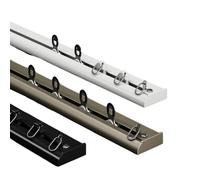Ultra Thin Curtain Track, Aluminium Ceiling Track, 1-6m Privacy Room Divider Curtain Rail, With Silent Rollers, Installation Hardware(Champagne,110cm/3.6ft)