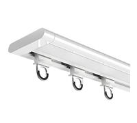 Ultra-Thin Curtain Track White Aluminium Ceiling Curtain Rails Straight Sliding Curtain Rod for Room Divider, Windows, Protect Privacy(White,600cm/19.7ft)